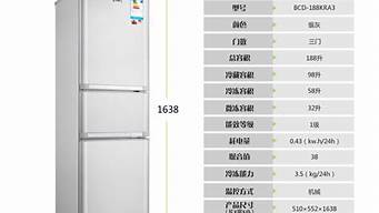 单门冰箱尺寸规格表_单门冰箱尺寸规格表图